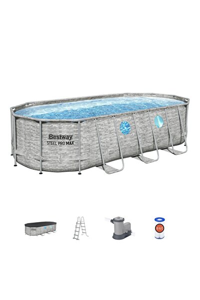 BESTWAY ® 56716 Power Steel™ Vista Serisi 2- Prefabrik Yer Üstü Havuz Seti 5,...