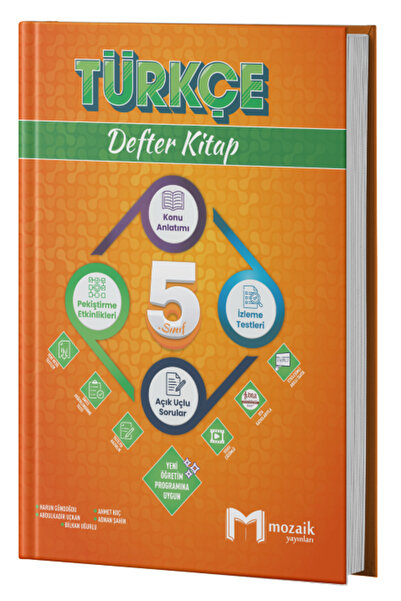 Mozaik Yayınları Mozaik Yayınları 5. Sınıf Türkçe İntro Defter Kitap