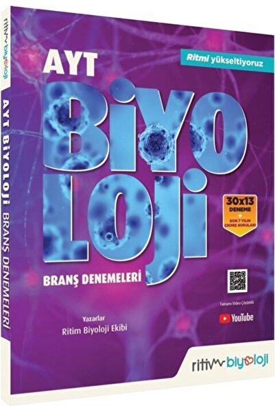 Ritim Plus Yayınları Ritim Biyoloji AYT Biyoloji 30 x 13 Branş Denemeleri