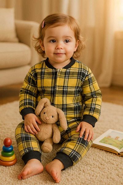 Tosyalı Burak Bebe Lumberjack Fabric Lining Cotton Fiber Winter Baby & Child Sleeping Bag
