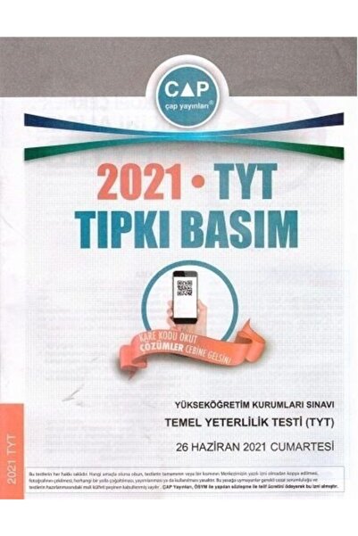 Çap Yayınları 2021 Tyt Tıpkı Basım Yeni Kitap 2024-2025