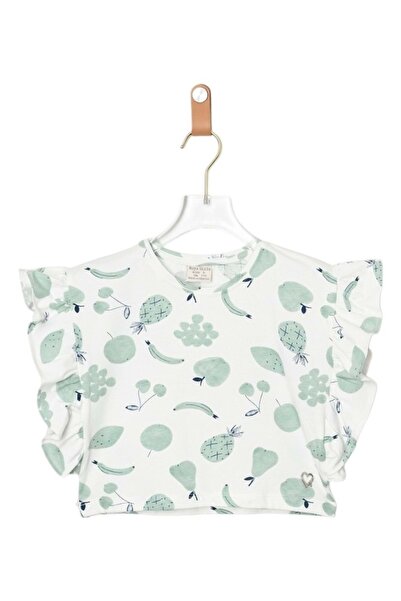 Babexi TRIUC CROP FATA CU IMprimare FRUCTE Verde mentă