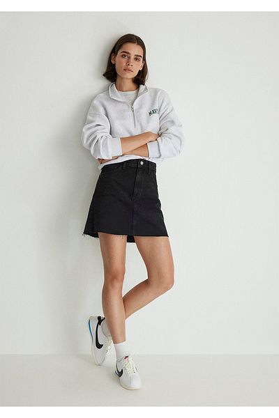 Mavi Bailey Gray 90s Vintage Jean Skirt 1310204-85303