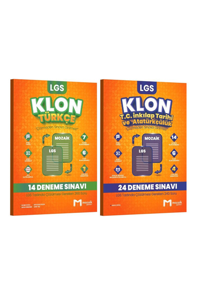 Mozaik Yayınları Mozaik Yayınları 8. Sınıf LGS Türkçe & T.C. İnkılap Tarihi v...