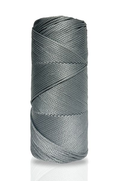 Akduman İplik 200 Gr - 2mm Dark Gray Polyester Macrame Rope Bag Thread and Supla Rope