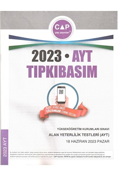 Çap Yayınları Yks Ayt Tıpkı Basım 2023 2024-2025