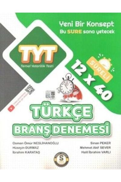 Sure Yayınları Süre Yayınları TYT Türkçe 12 x 40 Branş Denemesi