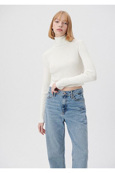 Mavi White High-Top Fitted Sweater - Fitted Cut 1710143 -81964