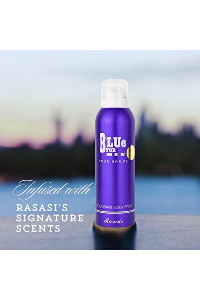 Rasasi Blue For Men Deodorant Body Spray 200ml – Long-lasting Freshness & Protection