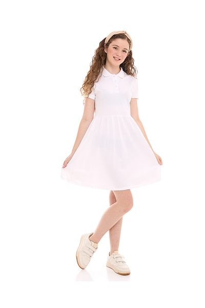 R&B White Dress For Girls