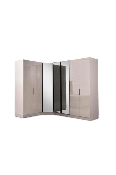 Avm 24 Nil %100 MDF Köşe Gardırop | Ücretsiz Teslimat ve Kurulum