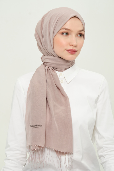 Madame Polo Viscone Thin Summer Shawl Cold Gray Viscose Wrinkle-Free Daily Shawl 75X180 cm