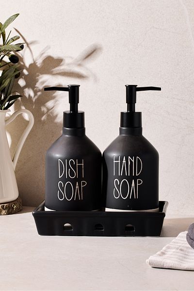 Perotti Сапунерка Sapone Black с 2 тави