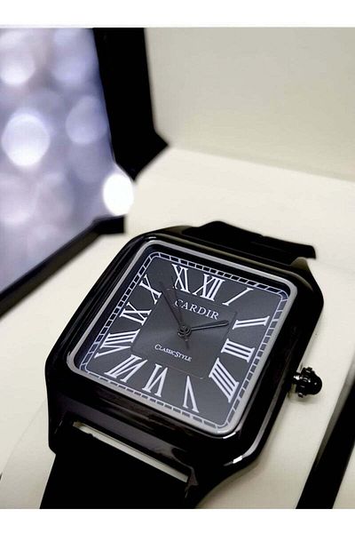 CARDIR Modern Carder Watch with Rubber Strap and Transparent Dial