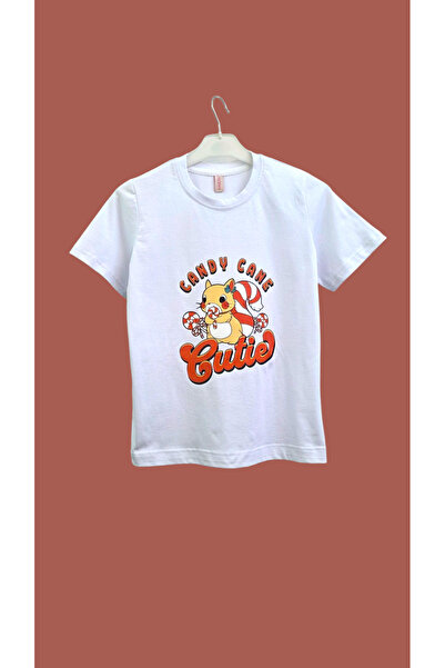 AHMERA تي شيرت أبيض شاب عادي ذو رقبة دائرية مطبوع رقم 1 أساسي