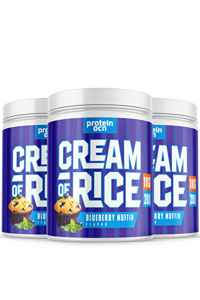 Proteinocean Cream Of Rice | Pirinç Kreması - Blueberry Muffin - 1kg X 3 ADET