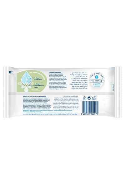 WaterWipes Plastic Free Textured Clean, Toddler & Baby Wipes,60 wipes,99.9%Water&Unscented for Sensitive Skin