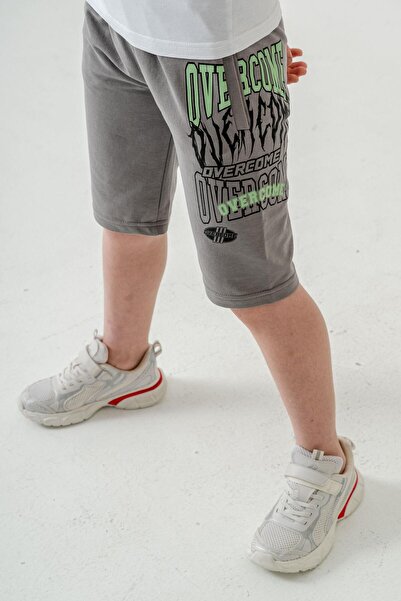 Mışıl Kids Αγόρι Σορτς - OVERCOME PRINTED, ΜΕ ΤΣΕΠΕΣ