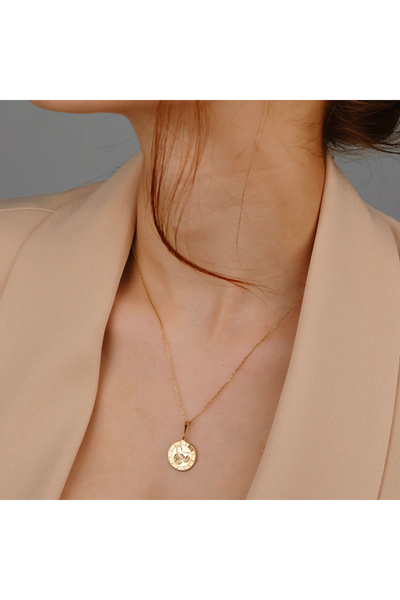 ALTINTEMAS Akrep Burcu Kolyesi – 925 Ayar Gümüş Üzeri 18K Altın Kaplama Zodyak Sembolü Kadın Kolye