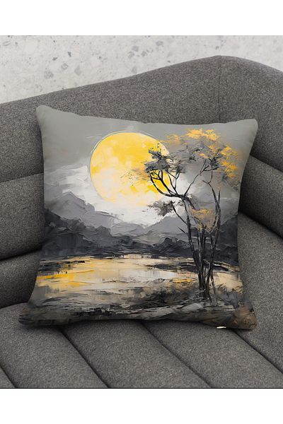 Şah Dekor Set de 4 fețe de pernă pentru cadou cu imprimare digitală Bohemian Boho Gri crem