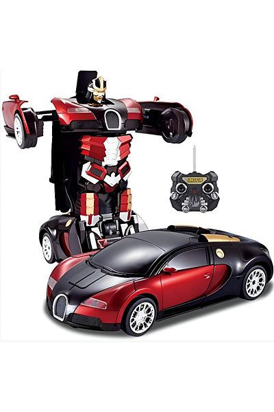 rexa Super Power Transformer RC Robot Car – 2-in-1 Remote Control Car & Robot with Lights and Sound