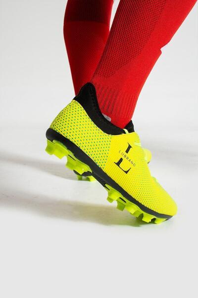 Lubrand Sarı Çim Halı Saha Kramponu Futbol Ayakkabısı