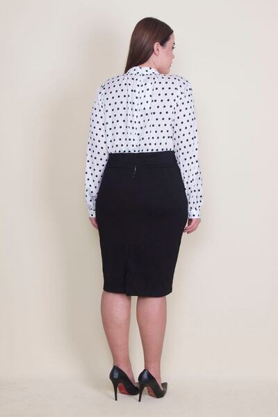 Şans Tekstil Top Satin Fabric Waist Belt Dress 26a22413