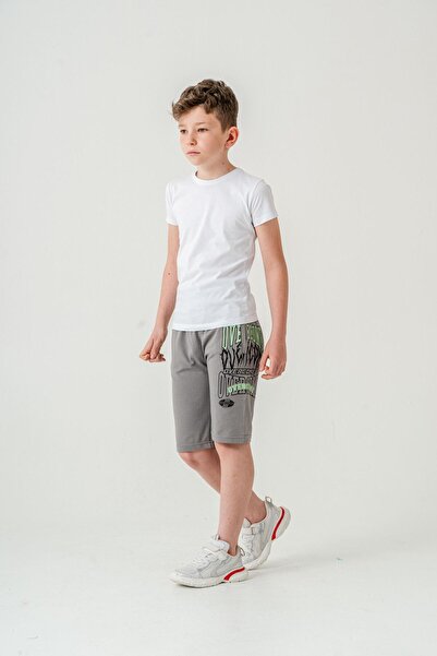 Mışıl Kids Αγόρι Σορτς - OVERCOME PRINTED, ΜΕ ΤΣΕΠΕΣ