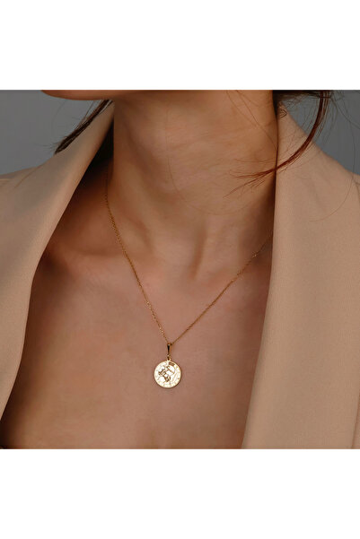 ALTINTEMAS Yay Burcu Kolyesi – 925 Ayar Gümüş Üzeri 18K Altın Kaplama Zodyak Sembolü Kadın Kolye