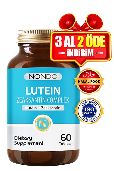 Nondo Lutein Zeaxanthin Complex 60 Tablets (Astaxanthin Selenium Zinc Vitamin 6 Different Vitamins)