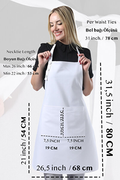 TOSHE Kitchen Apron Waterproof Chef Apron with 2 Wide Pockets Barista Apron Apron