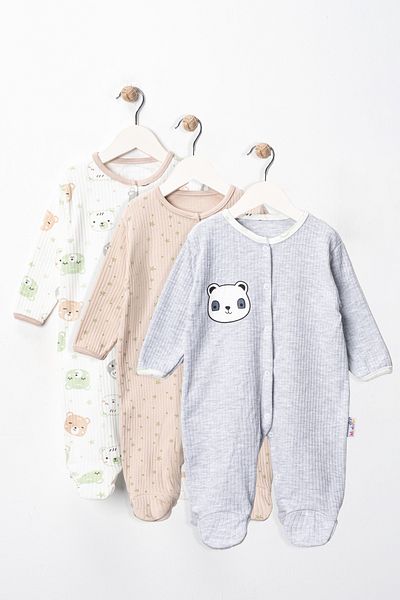ENİA BABY Baby Boy 100% Cotton Newborn Embroidered 5 Pieces Boxed Hospital Release Set