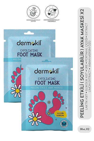 Dermokil Peeling Effective (Peelable) Foot Mask 30 Ml Set of 2
