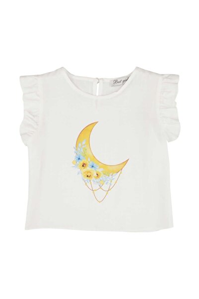 best kids Блуза с волани и щампа на луната