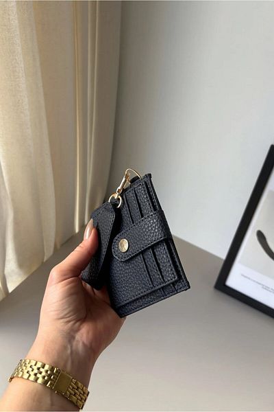 Yuka Atelier Минимален портфейл Velina с ключодържател и детайли за картодържател