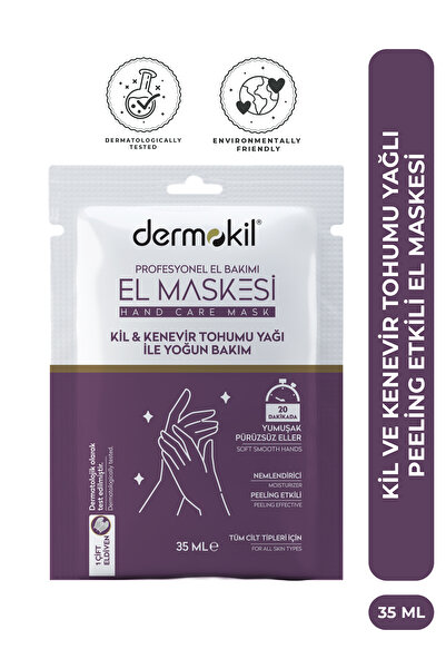 Dermokil Peeling Etkili El Maskesi (Kil ve Kenevir Yağlı) 35 ml