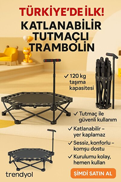 Leyaton Tutunmalı Trambolin KATLANIR 106 Cm Türkiye'de Tek