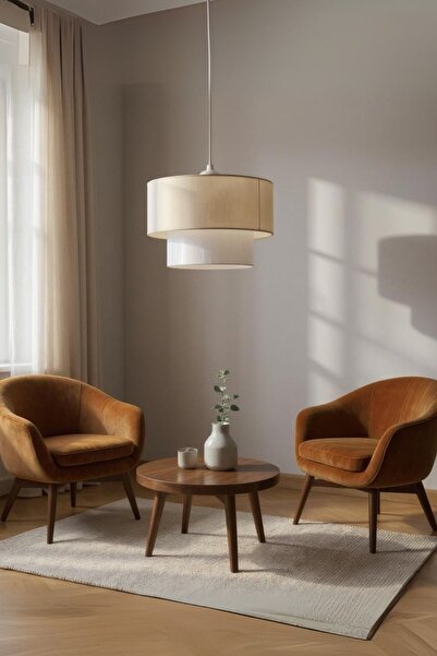 Ömür Avize pasta kumaşlı avize