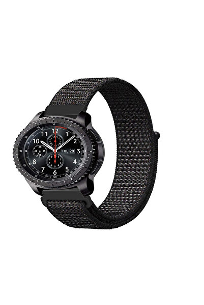 Tagomoon Samsung Gear S3 Frontier Uyumlu Spor Kumaş Desenli Cırt Cırtlı Kordo...