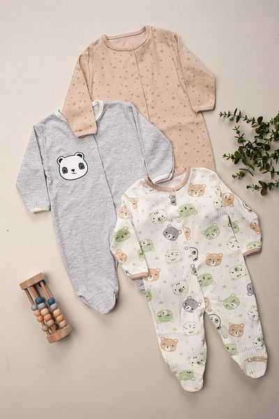 ENİA BABY Baby Boy 100% Cotton Newborn Embroidered 5 Pieces Boxed Hospital Release Set