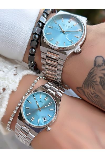 Ferrucci Steel Cord Dear Couple Wristwatch 3 Atm Waterproof 2 Years Mechanism Warranty