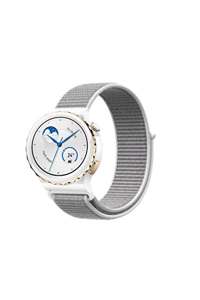Tagomoon Huawei Watch Gt3 Pro 43mm Uyumlu Kordon Kumaş Desenli Cırt Cırtlı Sp...