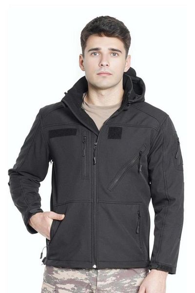 SWORD Στρατιωτικό Tactical Softshell Fleece παλτό με διαγώνιες τσέπες