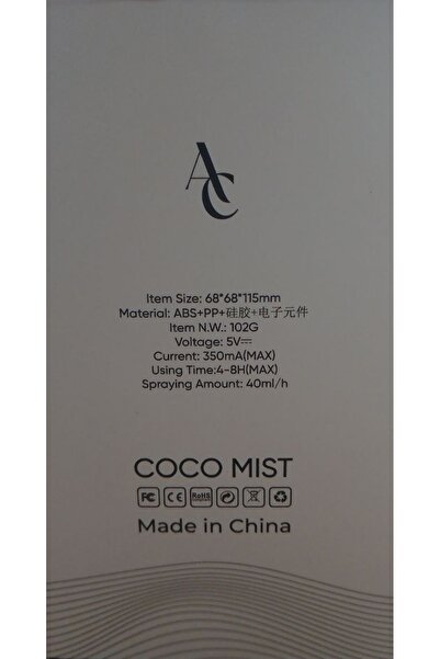 AROMA COCO Auto Parfüm Coco Mist Hava Nemlendirici Siyah Koku Yayma Araç Için Uygun