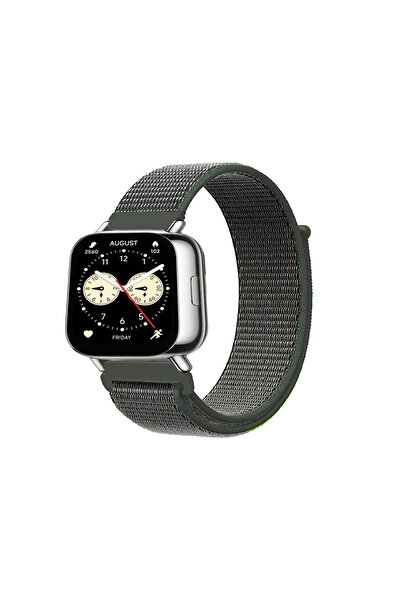 Tagomoon Redmi Watch 5 Active / Lite ile Uyumlu Kordon Kumaş Desenli Cırt Cır...