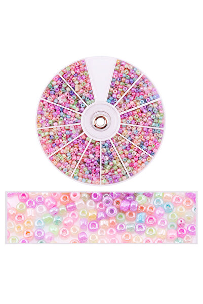 Choice7 4 2000pcs/Lot 12Grids Glass Seed Beads Set Charms Jewelry Beads For B...