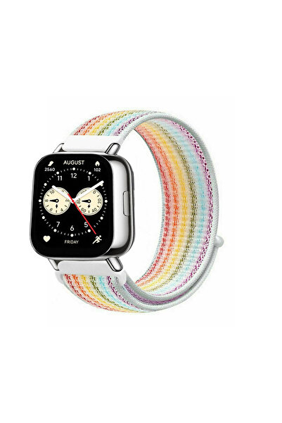 Tagomoon Redmi Watch 5 Active / Lite ile Uyumlu Kordon Kumaş Desenli Cırt Cır...