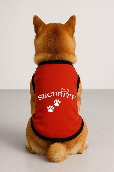 Monopetz New Season Dog and Cat Outfit - Red Security