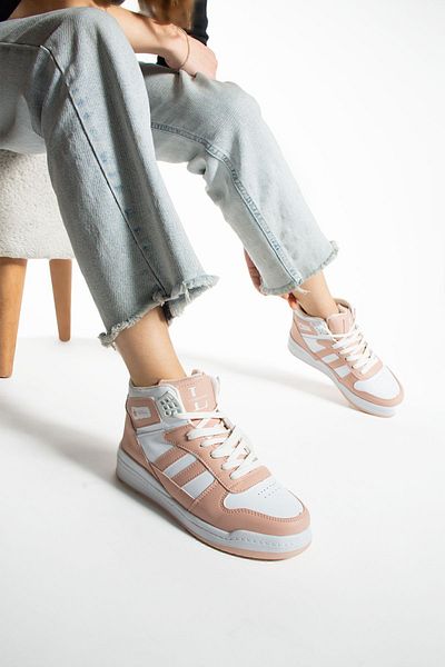 Lubrand Powder High Top Sneakers Basket Shoes