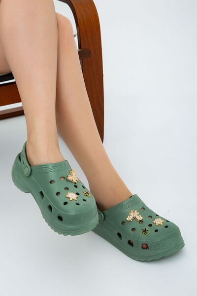 Moda Devrin Každodenní voděodolné Sabo Doctor Nurse Hospital a domácí pantofle se zelenými doplňky